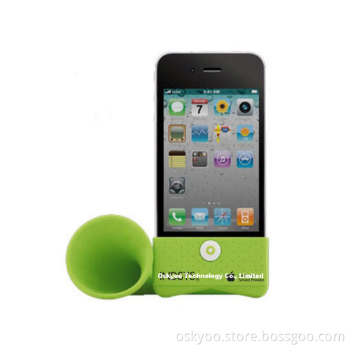 Portable Amplifier Silicone Horn Stand for iPhone 5 and 6 Plus Speaker
